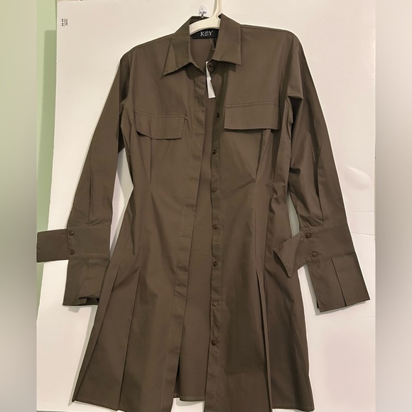 Women’s Shirt Dress Key Couture Small Long Sleeve - Picture 1 of 12
